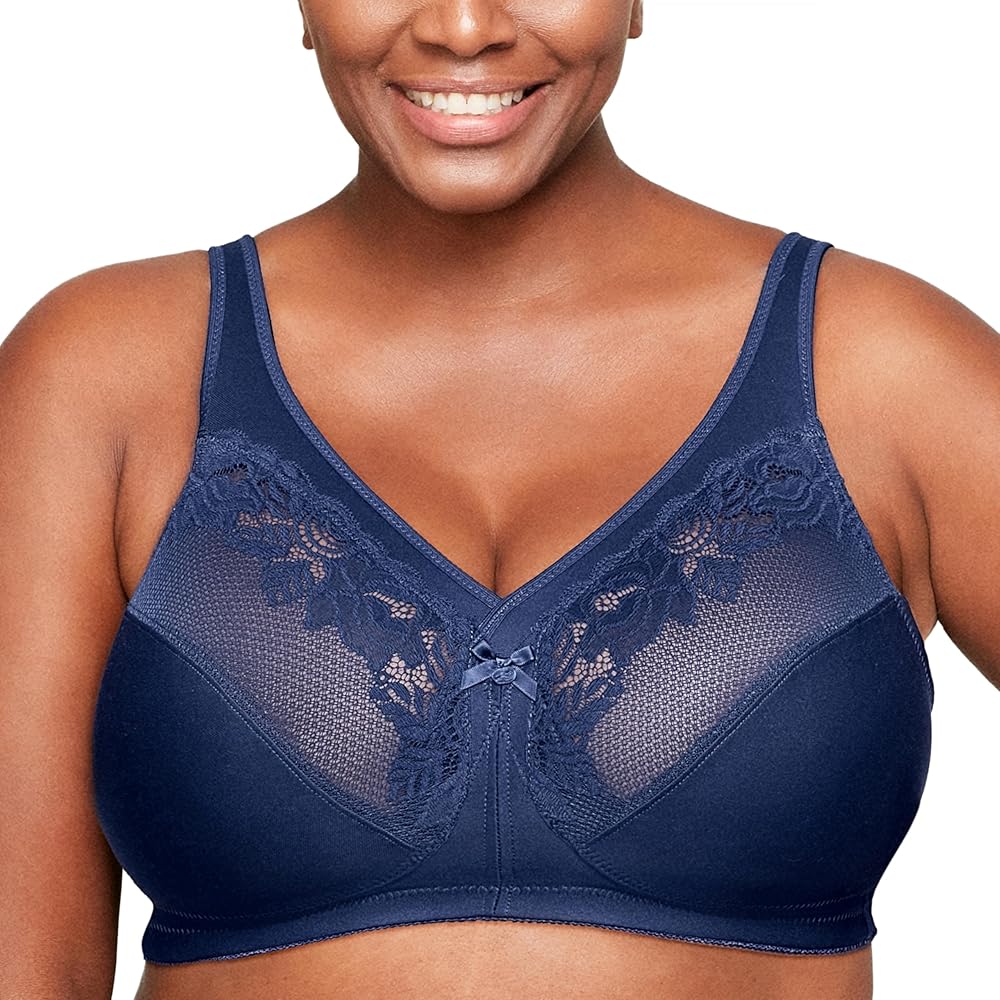 Glamorise Full Figure Plus Size MagicLift Minimizer Bra Wirefree